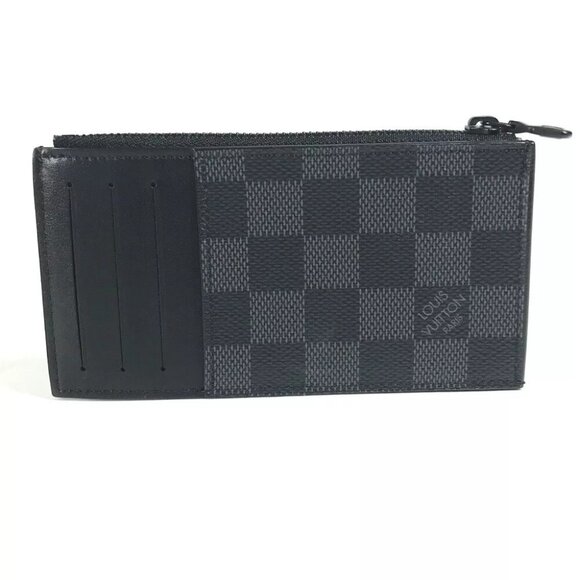 Auth LOUIS VUITTON N60354 Damier Graphite Utility-Coin Card Holder Wallet coin p - Picture 14 of 14